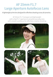 Meike Air 25mm F1.7 White lens with 9 aperture blades