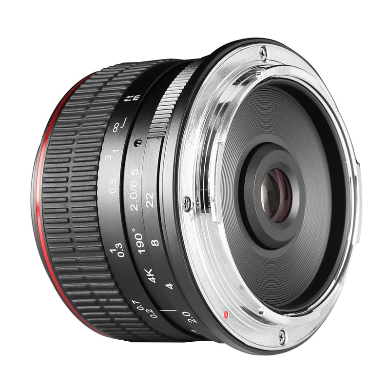 Meike MF 6.5mm F2.0 Ultra Wide เมาท์ Canon EF / Sony E / Fuji X / MFT