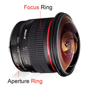 Meike 8mm F3.5 Ultra Wide Fisheye เมาท์ Nikon Z / Canon EF