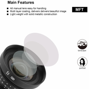 Meike Mini Prime 8mm T2.9 Cine รายละเอียดงานประกอบ