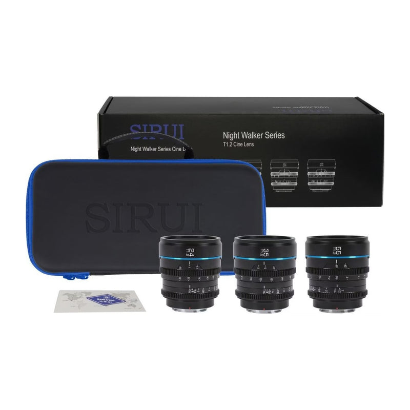 ชุดเลนส์ SIRUI Night Walker 3-Lens Kit สีดำและ Gunmetal