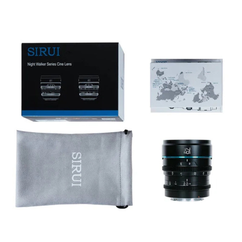 เลนส์ SIRUI Night Walker 75mm สีดำและ Gunmetal