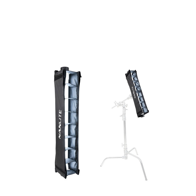 Nanlite BD-PTII15X+EC barndoor with 45° eggcrate grid