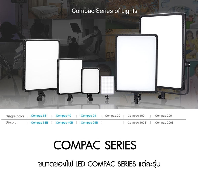 ไฟแผง Nanlite Compac 24B กำลังไฟ 24W