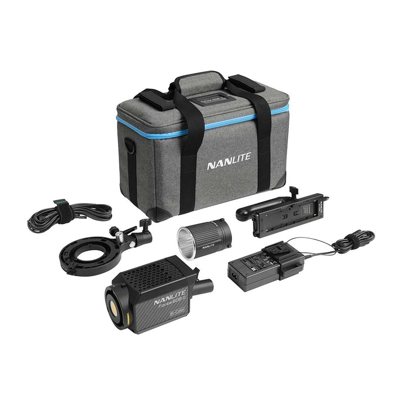 ไฟสตูดิโอ Nanlite Forza 60B II มีกริปแบตและอะแดปเตอร์ Bowens