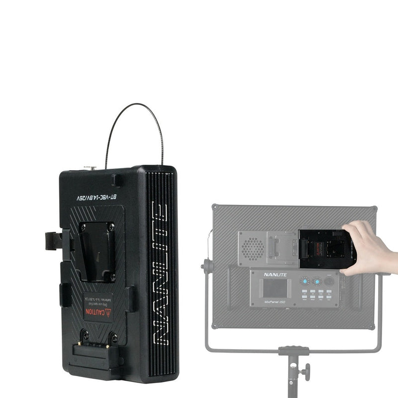 อะแดปเตอร์แบตเตอรี่ V-Mount Nanlite MixPanel 150 Battery Adapter ใช้งานได้ราว 40 นาที