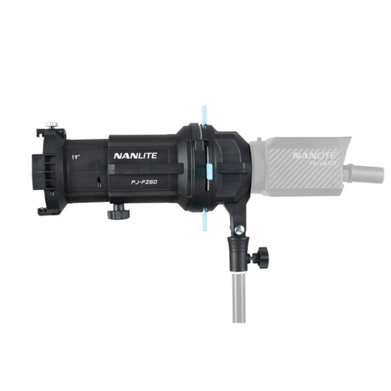 Nanlite PJ-FMM-19 projection attachment with 4 GOBO patterns and frame