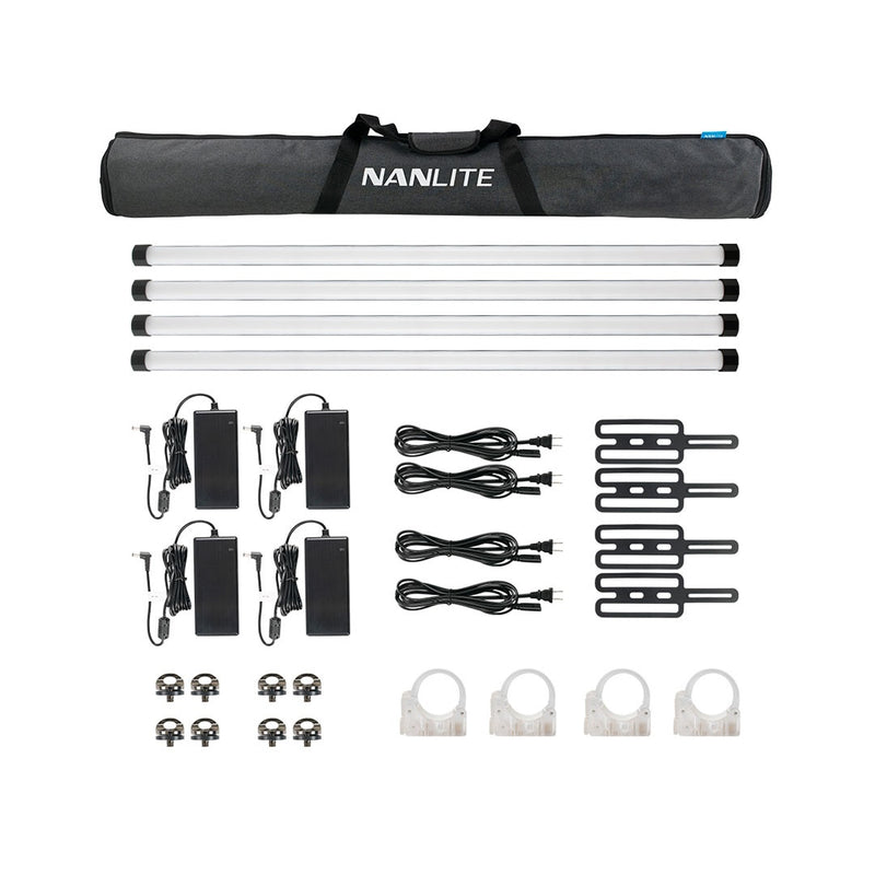 Nanlite PavoTube II 30X RGBWW pixel tube light 4-Light Kit, 4 ft