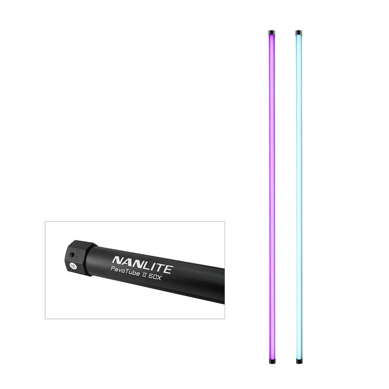 Nanlite PavoTube II 60X RGBWW pixel tube light 2-Light Kit, 8 ft 106W
