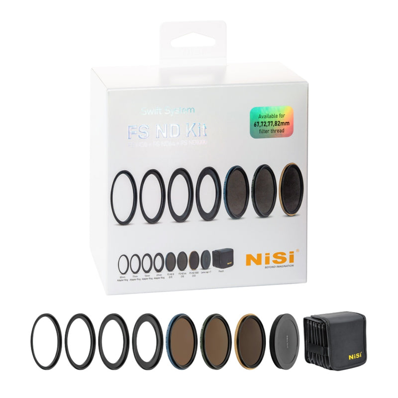NiSi 67-82mm Swift FS ND8 + ND64 + ND1000 Filter Kit — 72mm