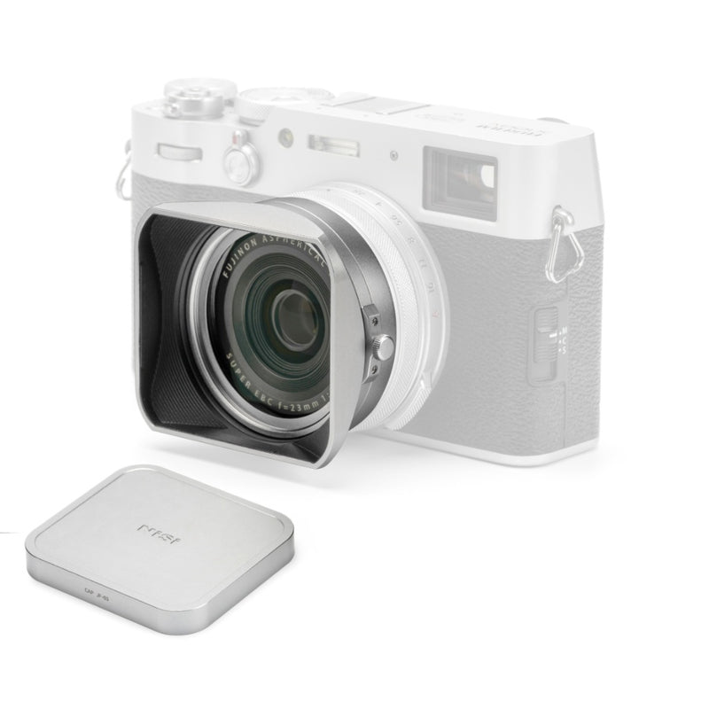 NiSi Lens Hood & UV Kit III for Fujifilm X100 Series · NC UV 49mm + Locking Square Hood + Magnetic Cap