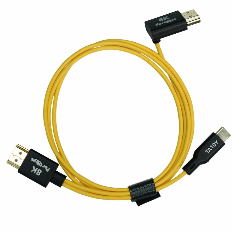 Portkeys Control Cable 2-in-1 HDMI and USB-C Camera Con พอร์ตเชื่อมต่อและช่องต่อไฟ