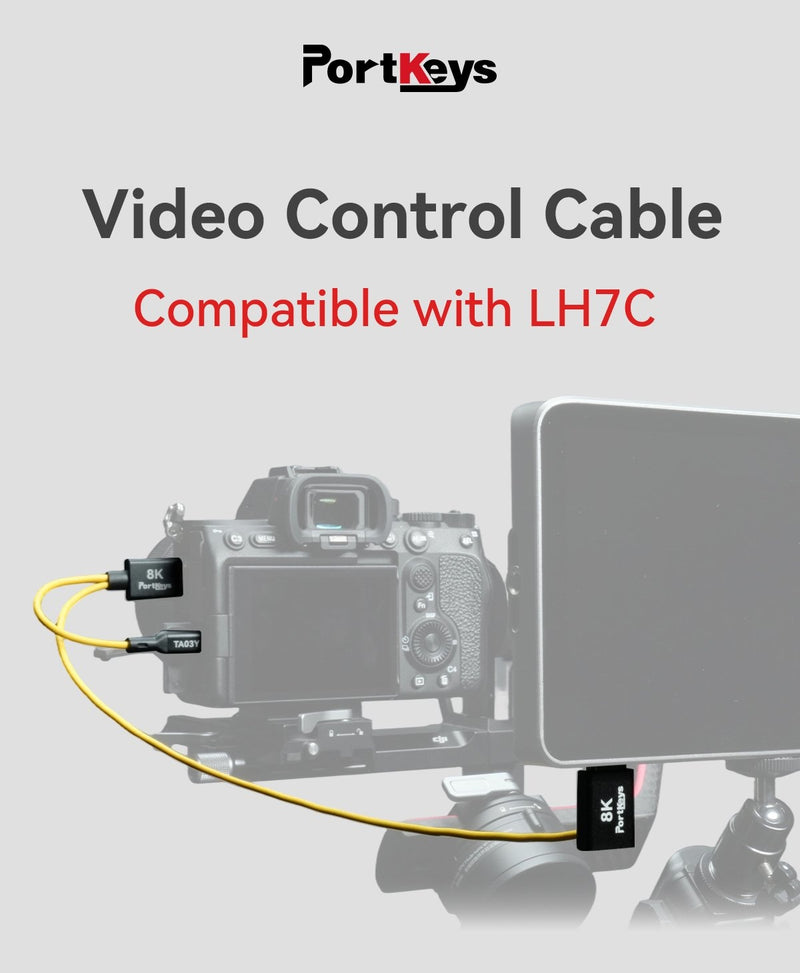 Portkeys Control Cable 2-in-1 HDMI and USB-C Camera Con มุมมองด้านหลัง