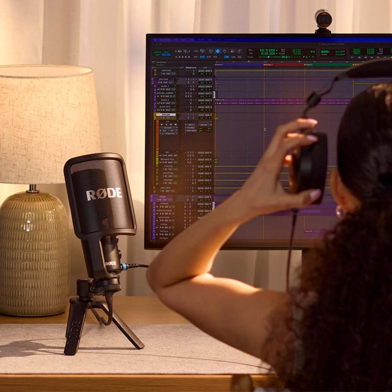 RODE NT-USB+ Professional USB Microphone, connects via USB-C