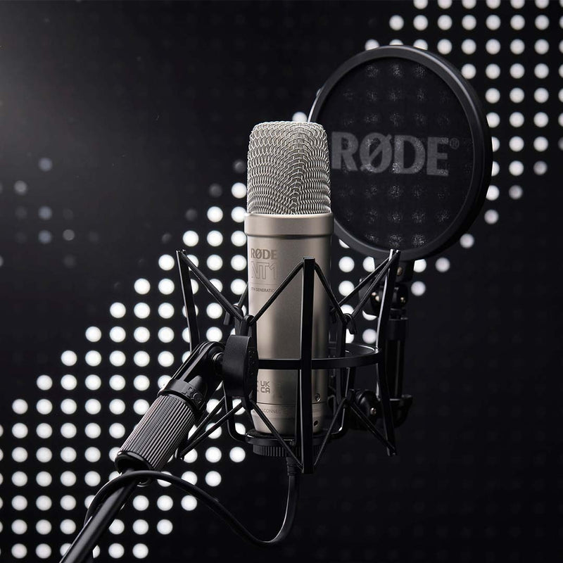 RODE NT1 5th Generation Studio Condenser Microphone, cardioid pickup pattern