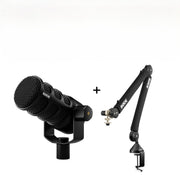 RODE PodMic USB Dynamic Broadcast Microphone + PSA1 + Boom Arm Bundle, suited to voice recording and podcasts