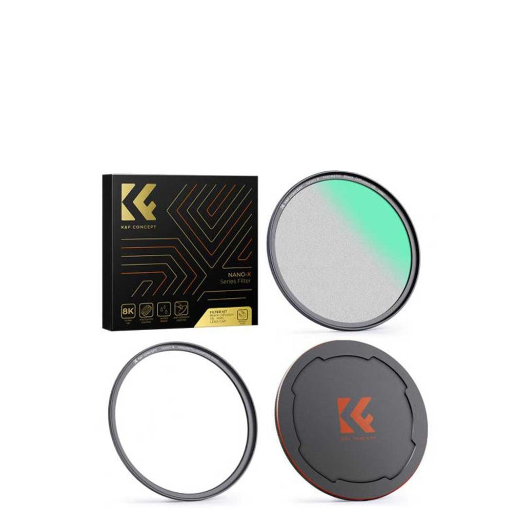 K&F 49-82mm Nano-X Magnetic 1/8 Black Mist Diffusion Filter, HD, Waterproof/Scratch-Resistant/Anti-Reflection, with Magnetic Mounting Ring and Magnetic Metal Top Cover Lens Filter K&F Concept