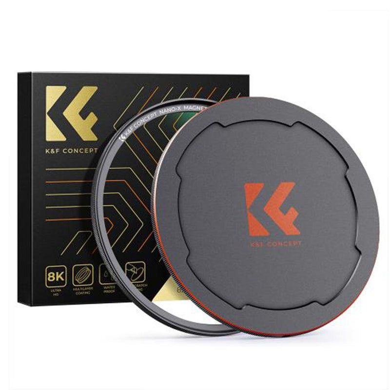 K&F 49-82MM Nano-X Magnetic MCUV Filter, HD Waterproof Scratch-Resistant Anti-Reflection Green Film with Magnetic Metal Cover Lens Filter K&F Concept