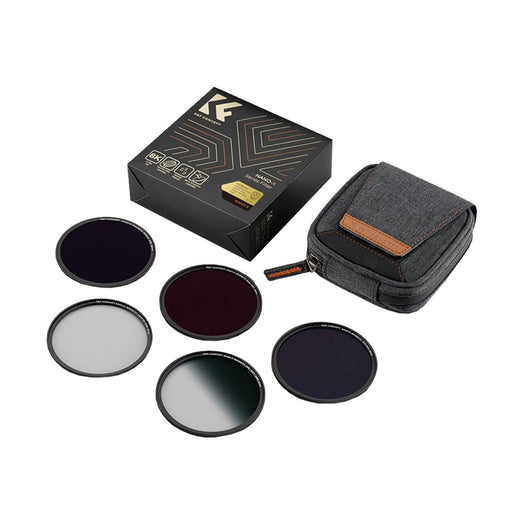 K&F 49-82mm Nano-X Magnetic Lens Filter Kit GND8+ND8+ND64+ND1000+Magnetic Adapter Ring, 5 in 1 Quick Swap System Lens Filter K&F Concept