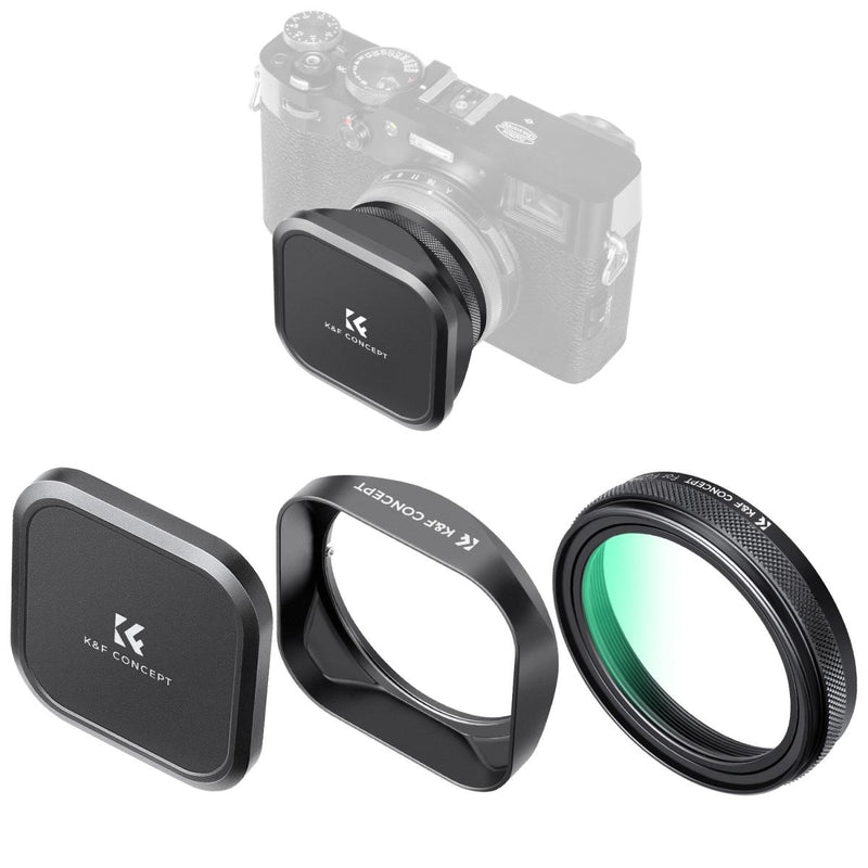 K&F SKU.2276V1 X100 Series Filter Kit MCUV + Lens Hood + Cap Set for Fujifilm X100/X100V/X100F/X100T Lens Filter K&F Concept