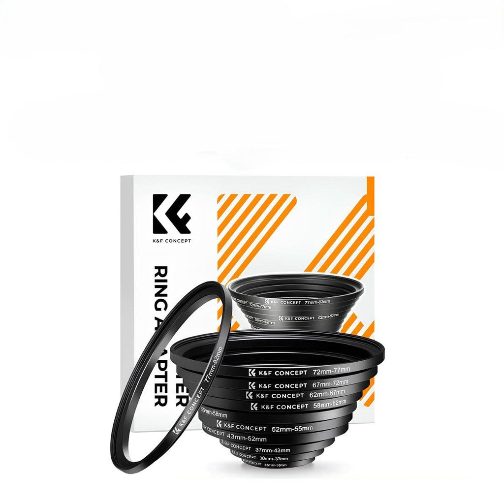 K&F Concept 11-in-1 Metal Step Up Ring Set 26mm to 82mm