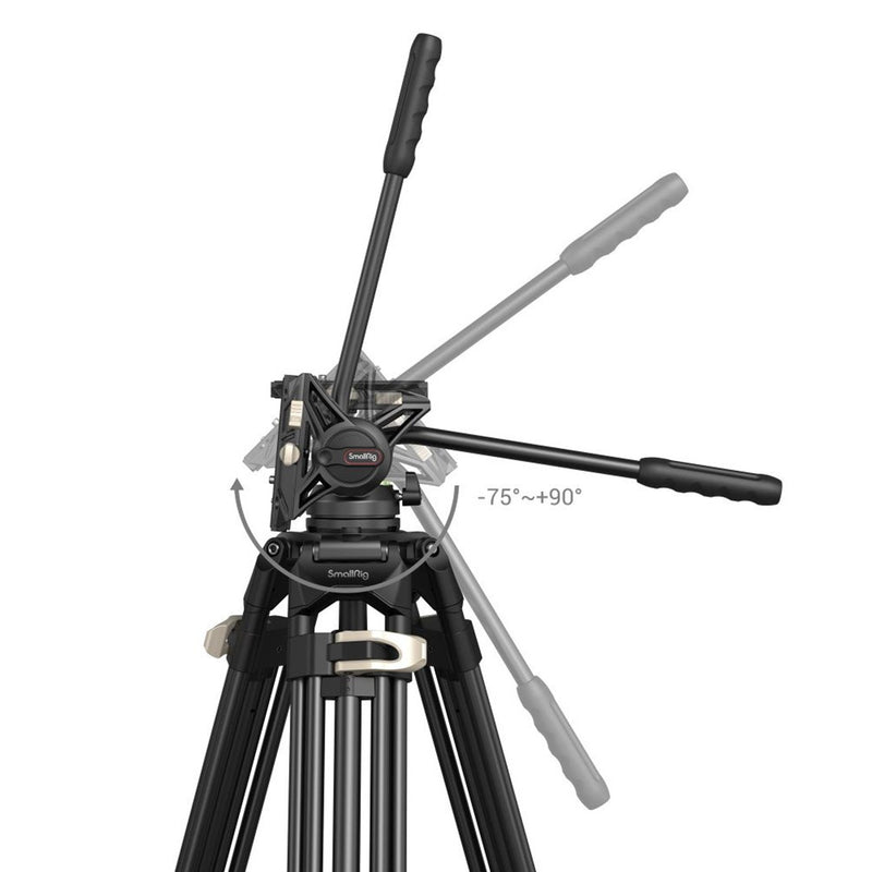 SmallRig 3751 Heavy-Duty Fluid Head Tripod วัสดุแข็งแรงทนทาน