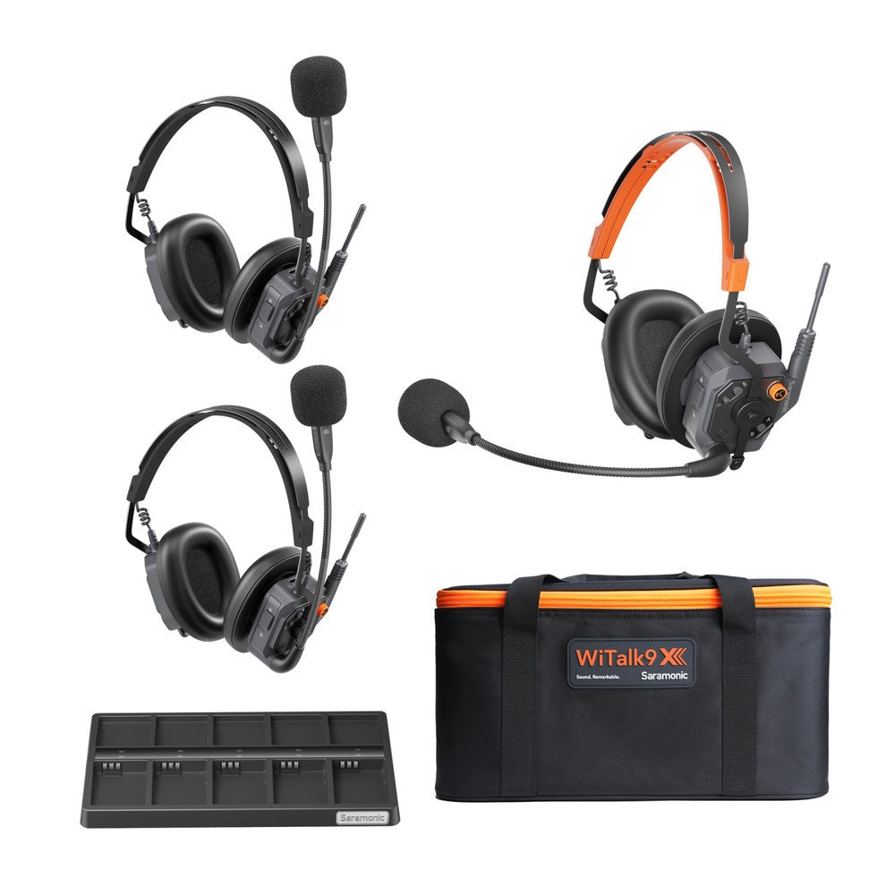 อินเตอร์คอมไร้สาย หูฟังสองข้าง Saramonic WiTalk9X Dual-Ear Full-Duplex ระยะ 400 เมตร
