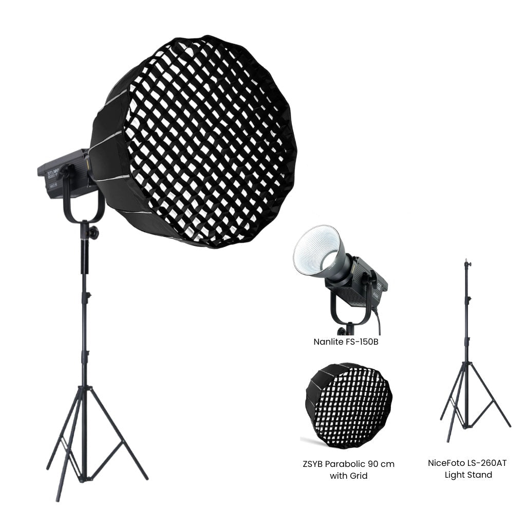 ชุดไฟไลฟ์สด Daylight Nanlite FS-150 Live Single Set สว่าง 26,380 lux ที่ 1 เมตร