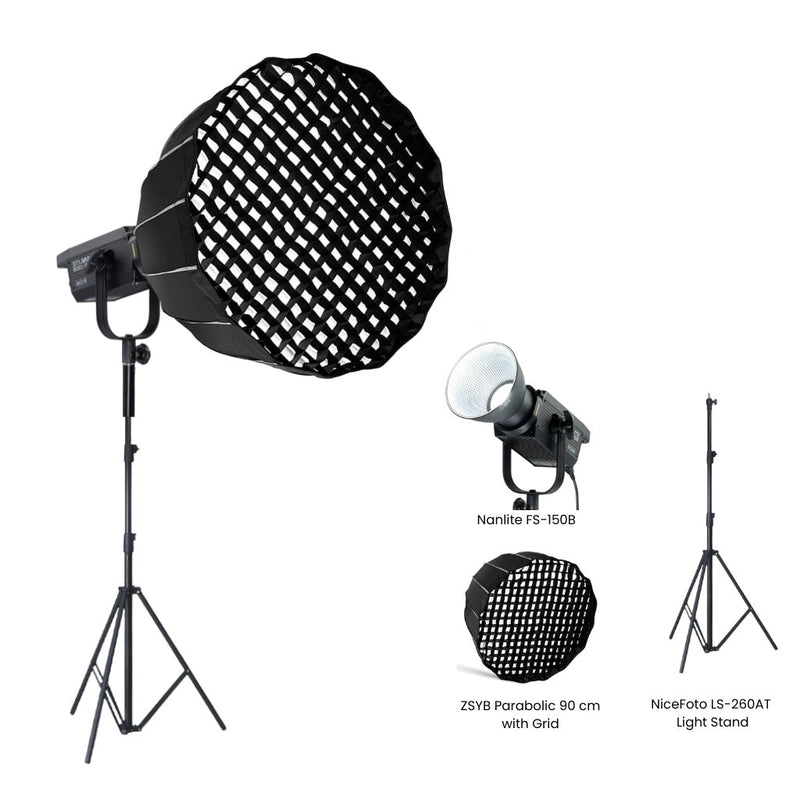 Nanlite FS-150 Live Single Set daylight light kit – 26,380 lux at 1 m