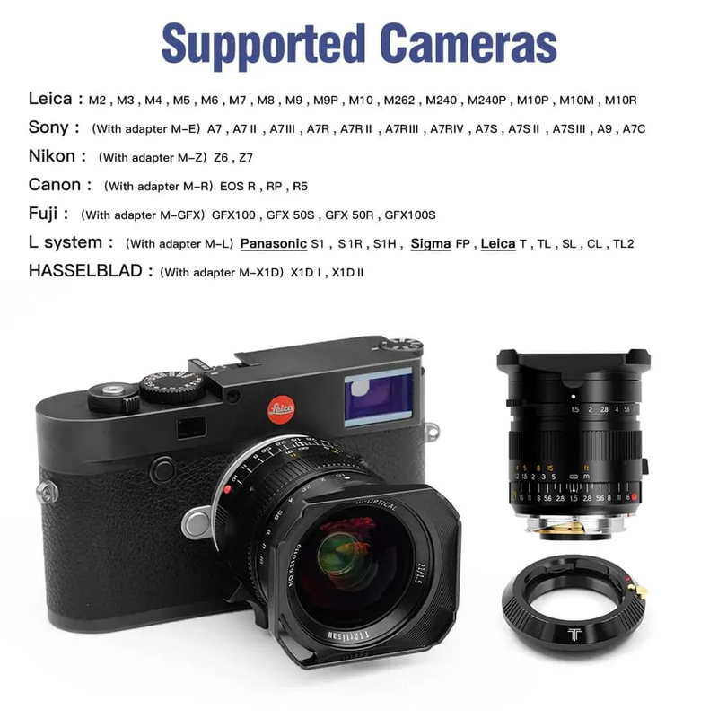 TTArtisan 21mm F1.5 Ultra-Wide รายละเอียดงานประกอบ