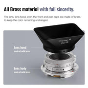 TTArtisan 28mm F5.6 Leica M Mount Wide Angle รายละเอียดงานประกอบ