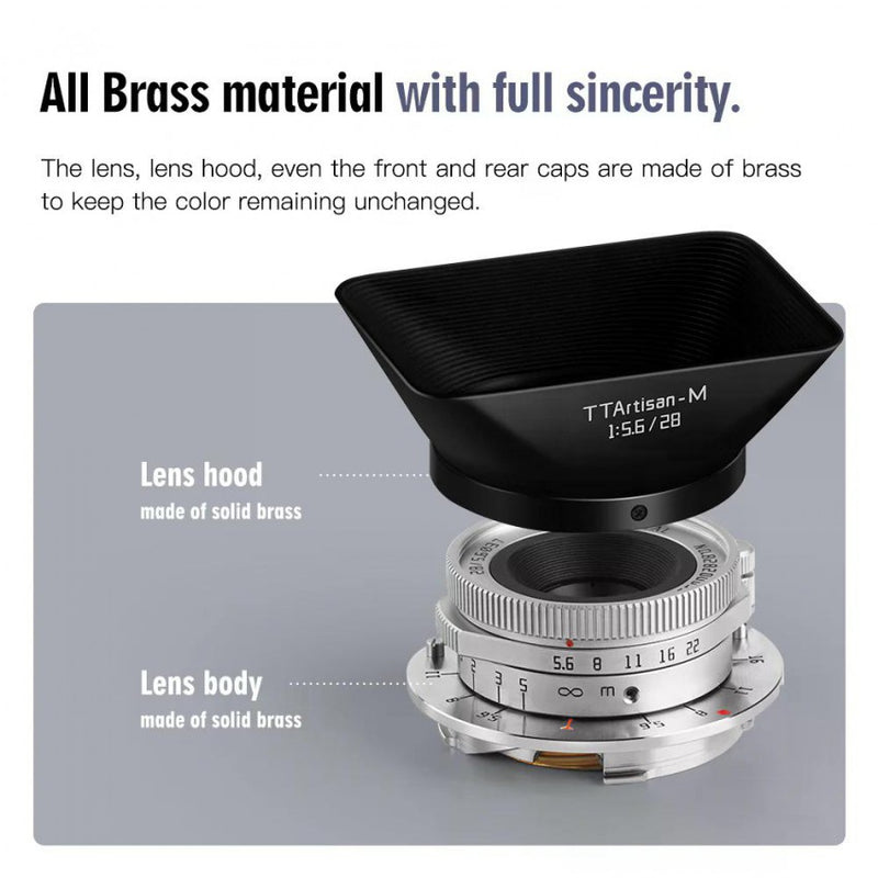 TTArtisan 28mm F5.6 Leica M Mount Wide Angle รายละเอียดงานประกอบ