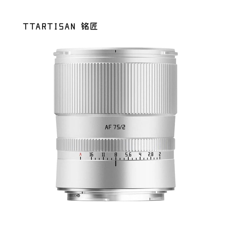 TTArtisan AF 75mm F2 Full Frame Autofocus Lens Silver